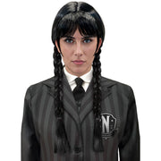 Op deze afbeelding zie je een Accessoires, van het merk Funidelia. Wednesday™ Wig - Official Netflix™