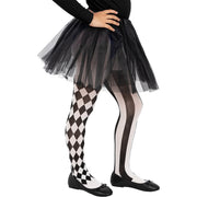 Op deze afbeelding zie je een Accessoires, van het merk Funidelia. Grappige Mime Clown Panty Zwart Wit
