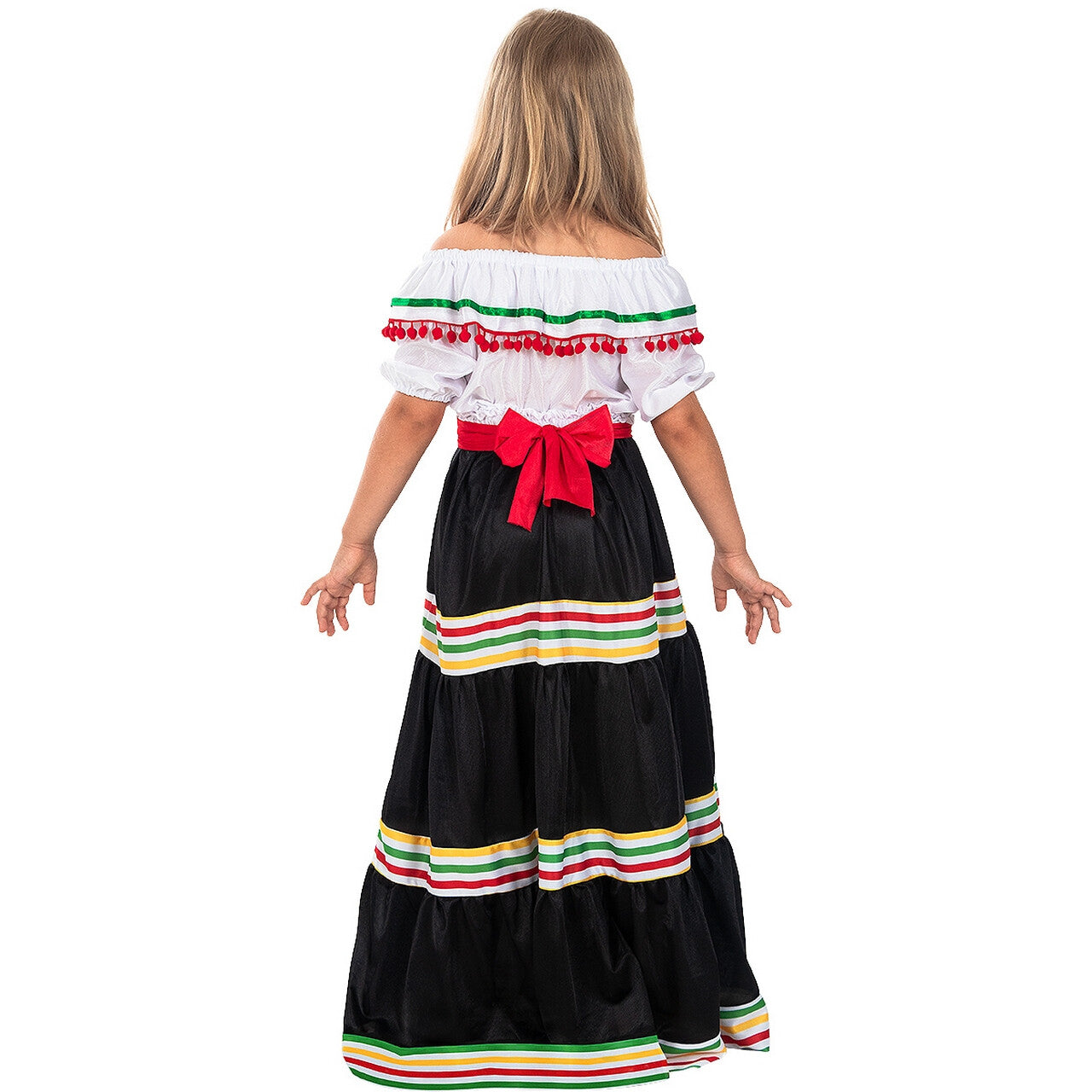 Op deze afbeelding zie je een Kostuums, van het merk Funidelia. Passievolle Bailarina De Mexico Meisje Kostuum
