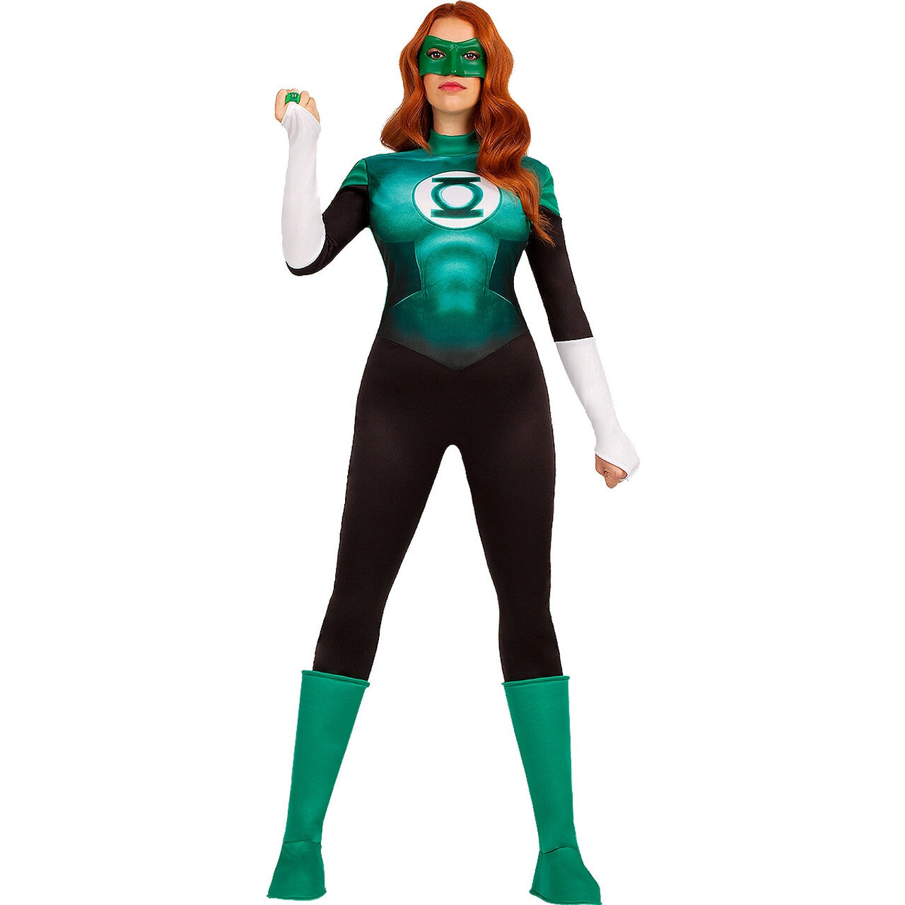 Op deze afbeelding zie je een Kostuums, van het merk Funidelia. Spicey Green Lantern Vrouw Kostuum