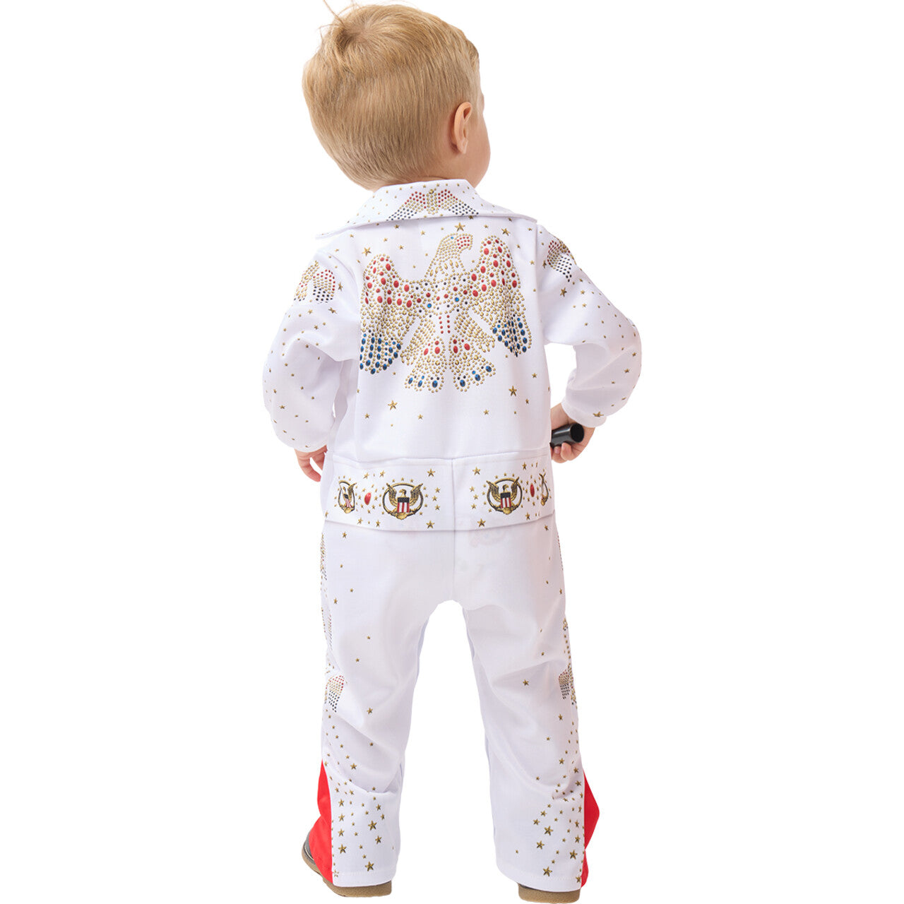 Op deze afbeelding zie je een Kostuums, van het merk Funidelia. Baby Elvis Kind Kostuum