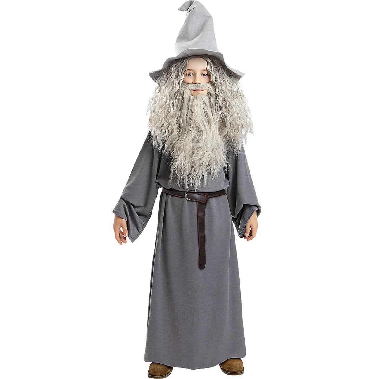 Op deze afbeelding zie je een Accessoires, van het merk Funidelia. Magier Gandalf Pruik Met Baard Kind