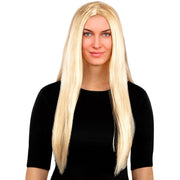 Op deze afbeelding zie je een Accessoires, van het merk Funidelia. Steil Lang Haar Blond Kimberly Pruik