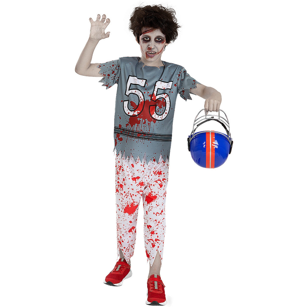 Op deze afbeelding zie je een Kostuums, van het merk Funidelia. Zombie Sporter Nummer 55 Jongen Kostuum
