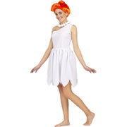 Op deze afbeelding zie je een Kostuums, van het merk Funidelia. Holbewoonster Wilma Flintstone™ Vrouw Kostuum