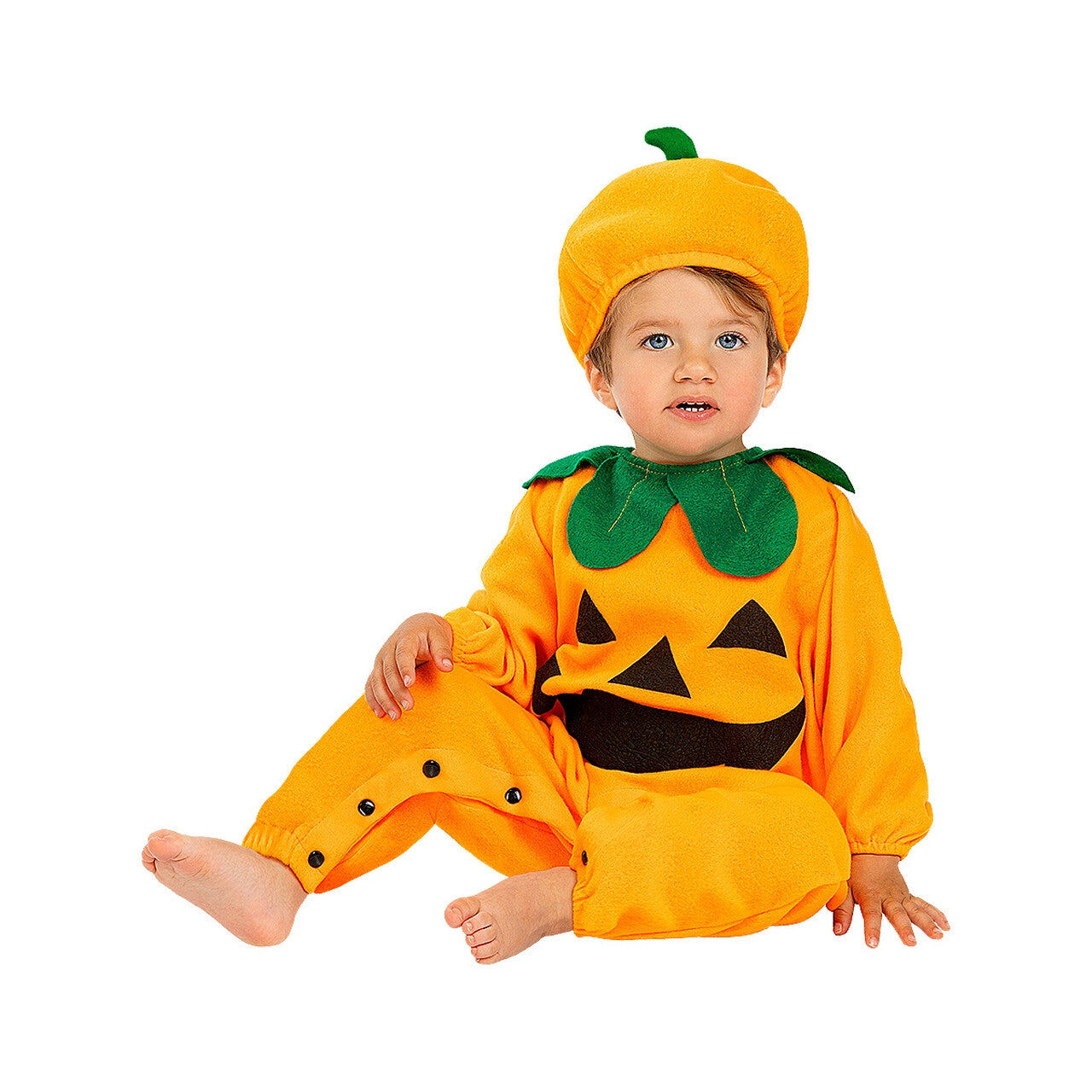 Op deze afbeelding zie je een Kostuums, van het merk Funidelia. Hallo Ween Baby Pompoen Kind Kostuum