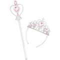 Zilver Roze Prinses Set Kroon En Staf