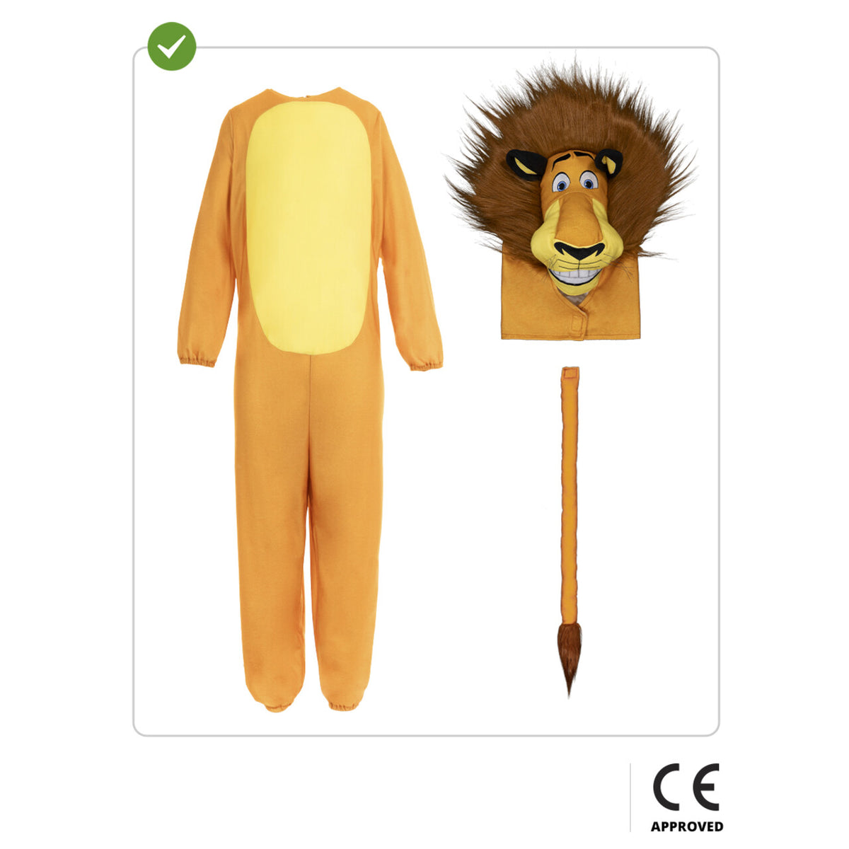 Op deze afbeelding zie je een Kostuums, van het merk Funidelia. Madagascar Alex De Vriendelijke Leeuw Kind Kostuum