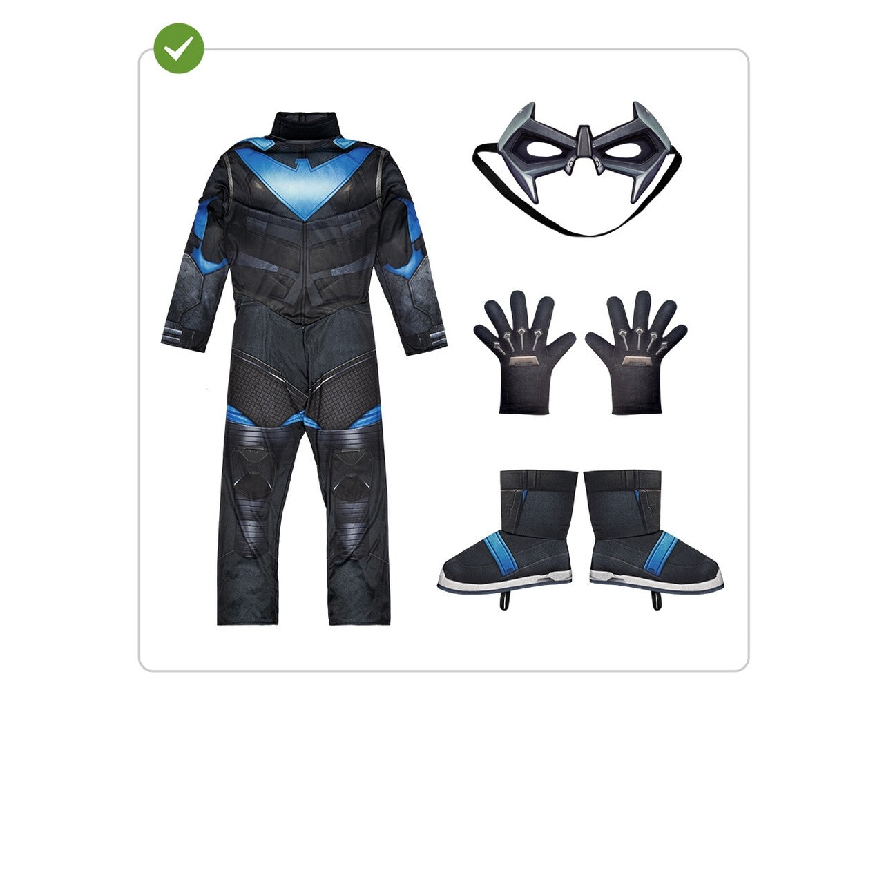 Op deze afbeelding zie je een Kostuums, van het merk Funidelia. Nightwing Gotham Knights Man Kostuum