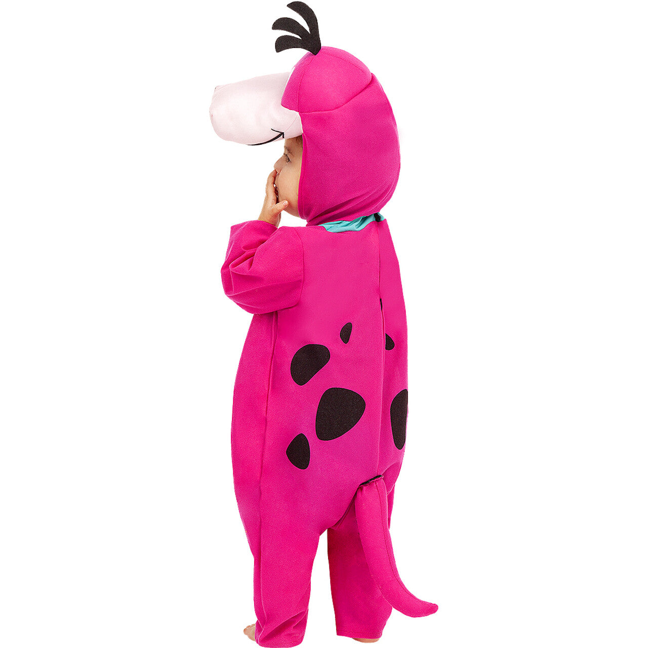 Op deze afbeelding zie je een Kostuums, van het merk Funidelia. Roze Huisdino Dino Flintstone Kind Kostuum
