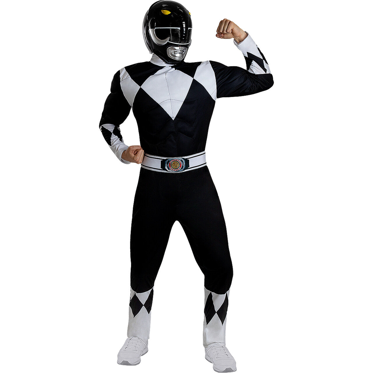 Op deze afbeelding zie je een Accessoires, van het merk Funidelia. Stoere Mighty Morphing Zwarte Power Ranger Helm
