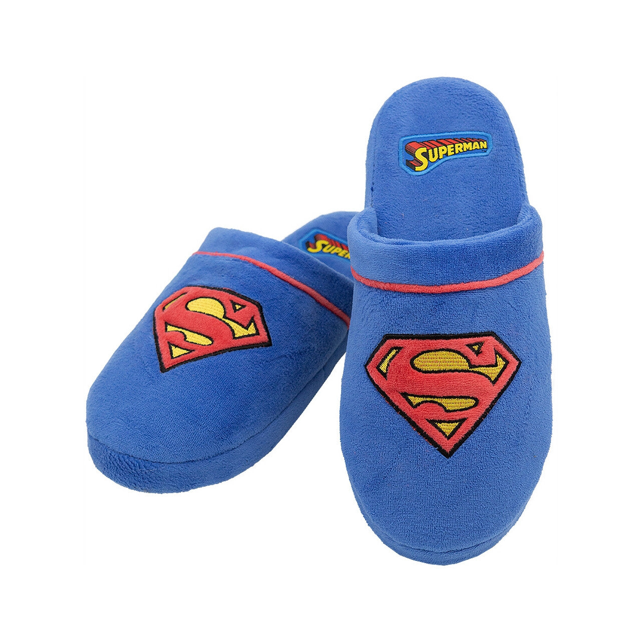 Op deze afbeelding zie je een Accessoires, van het merk Funidelia. Comfortabele Superheld Superman Sloffen