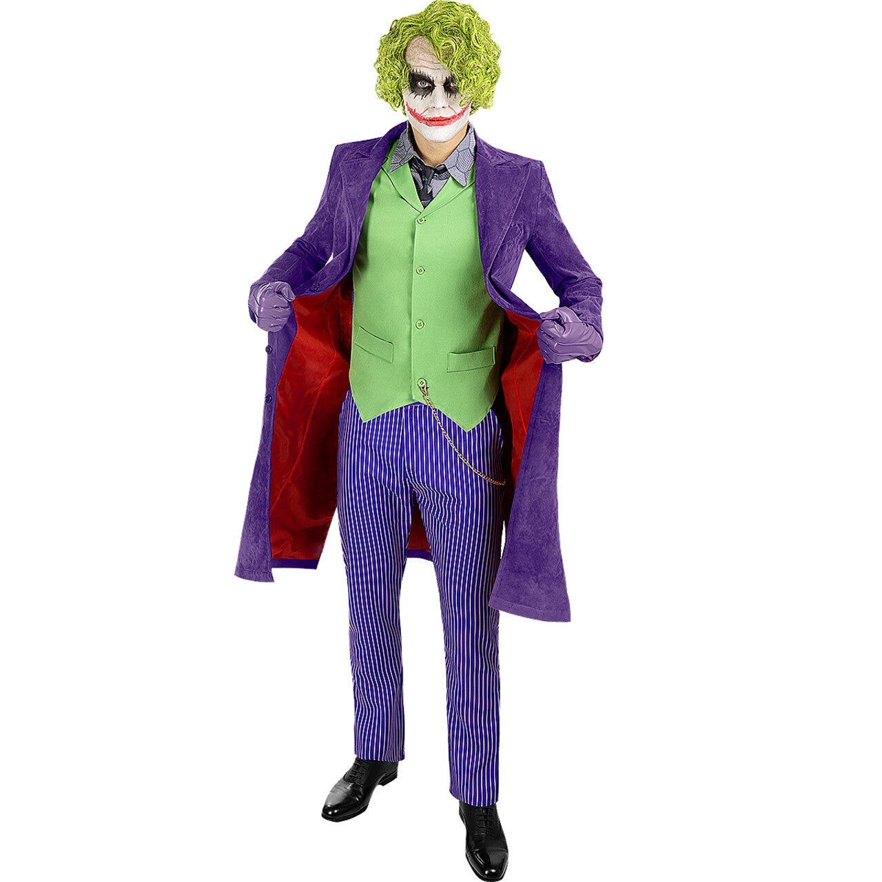 Op deze afbeelding zie je een Kostuums, van het merk Funidelia. Diamond Edition Joker Uit The Dark Knight Man Kostuum