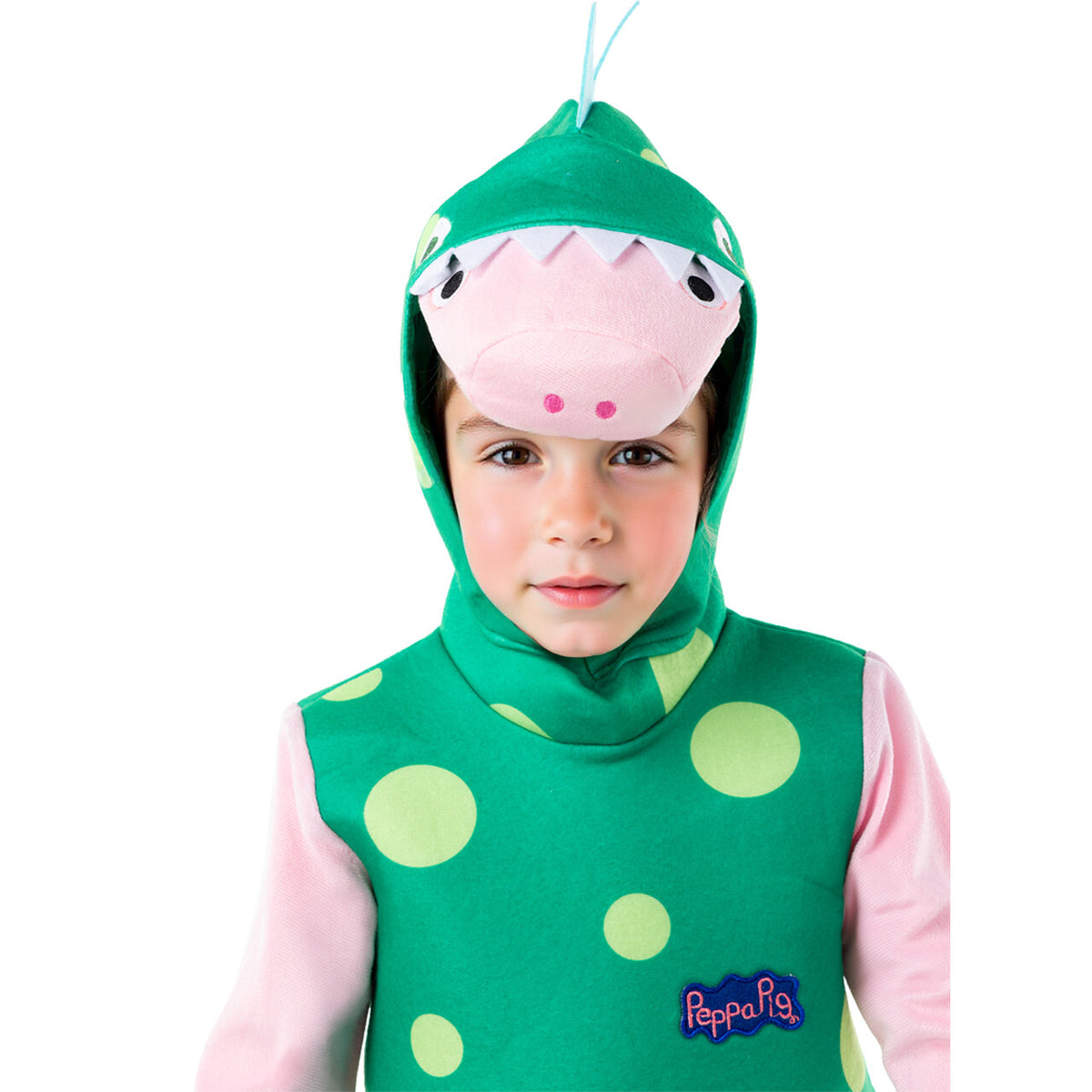 Op deze afbeelding zie je een Kostuums, van het merk Funidelia. Varkentje George Peppa Pig Dino Kind Kostuum