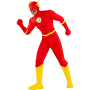 Op deze afbeelding zie je een Kostuums, van het merk Funidelia. Door De Bliksem Getroffen Flash Man Kostuum