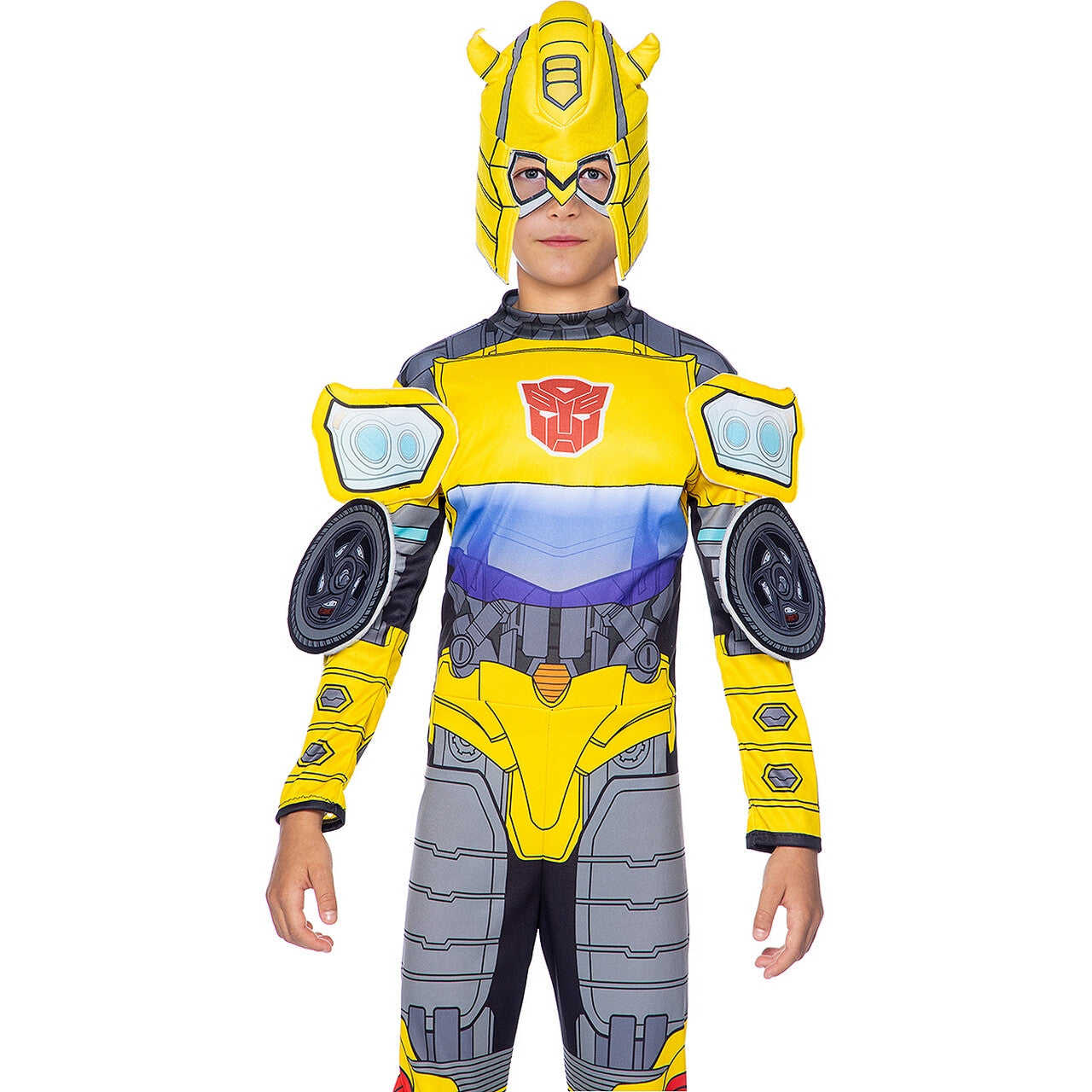 Op deze afbeelding zie je een Kostuums, van het merk Funidelia. Bumblebee Van Auto Tot Robot Transformers Jongen Kostuum