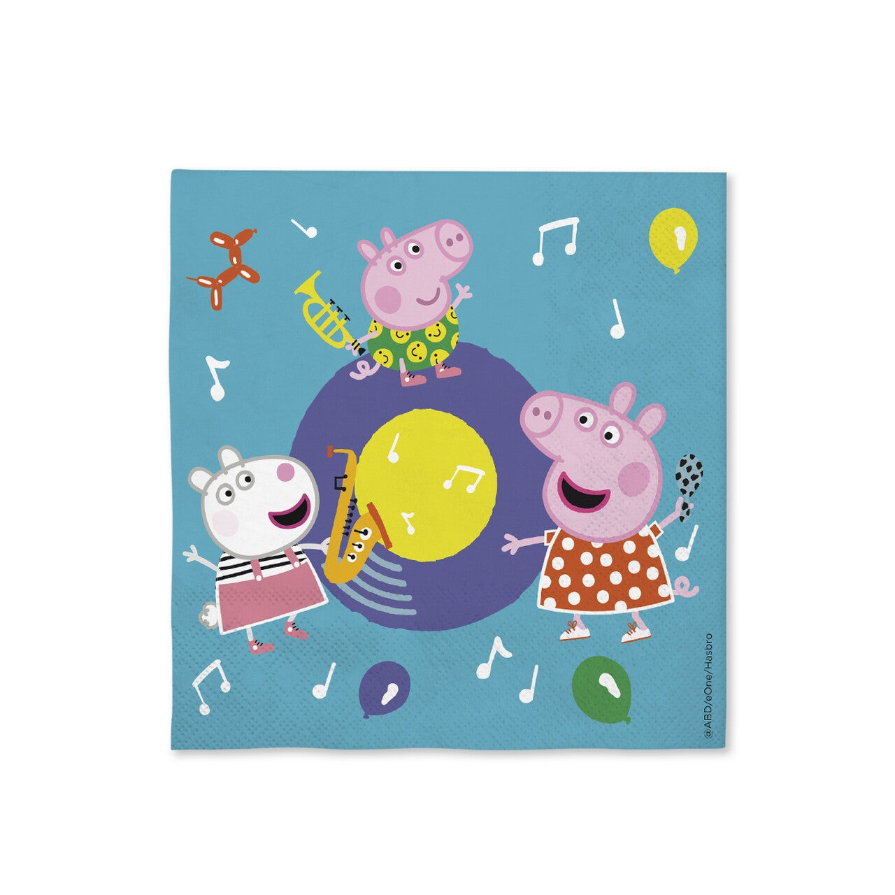 Op deze afbeelding zie je een Decoratie, van het merk Funidelia. 16 Peppa Pig Servetten, 33 X 33cm