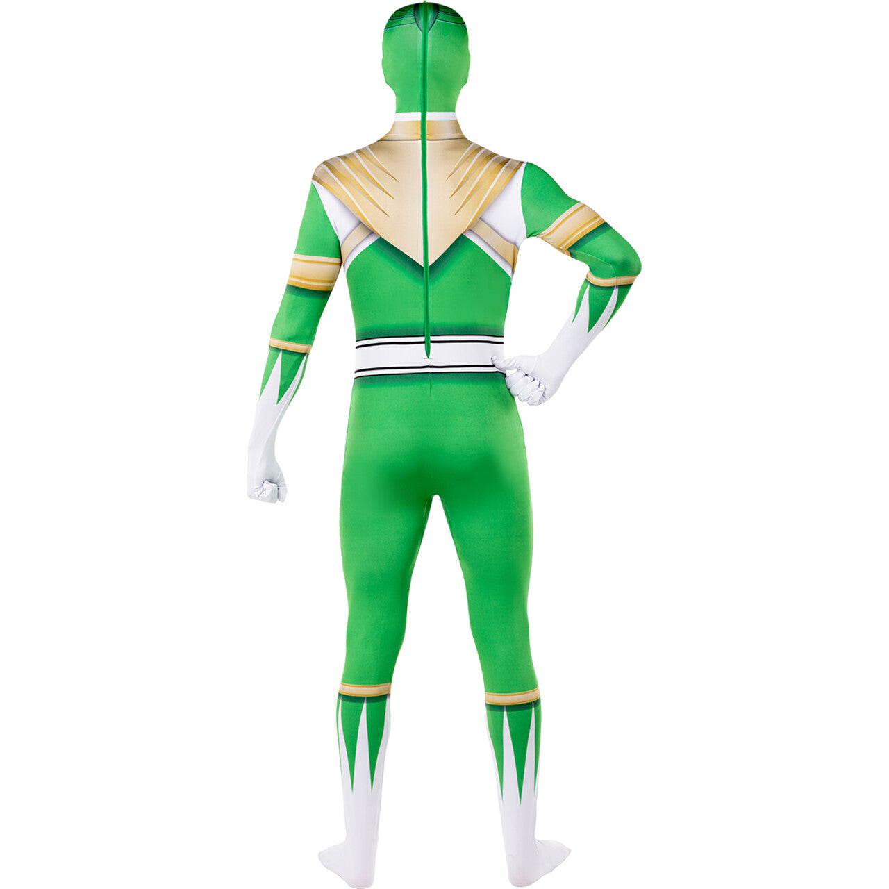 Op deze afbeelding zie je een Kostuums, van het merk Funidelia. Green Power Ranger™ - Second Skin Kostuum