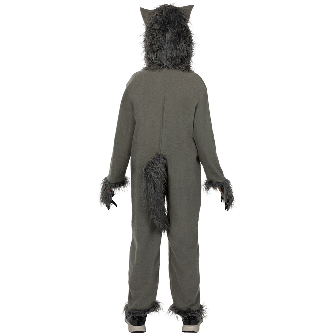 Op deze afbeelding zie je een Kostuums, van het merk Funidelia. De Kleine Grijze Wolf Kind Kostuum