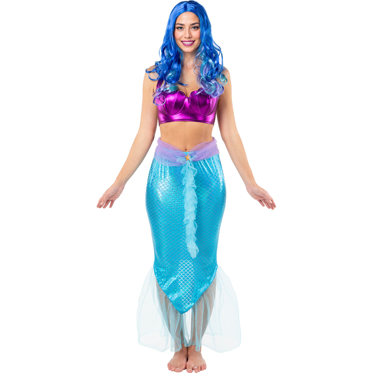 Op deze afbeelding zie je een Kostuums, van het merk Funidelia. Zeemeermin Rok Blue Lagoon Vrouw