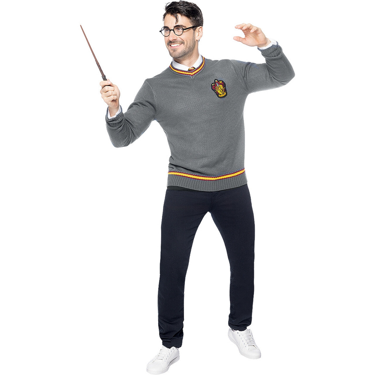 Op deze afbeelding zie je een Kostuums, van het merk Funidelia. Betoverende Harry Potter Gryffindor Trui Man