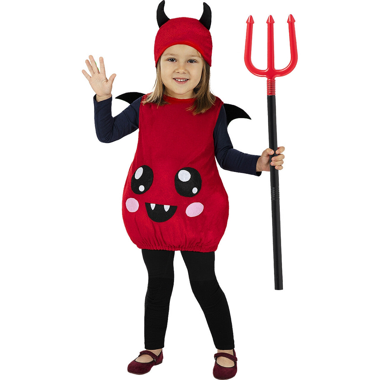 Op deze afbeelding zie je een Kostuums, van het merk Funidelia. Eng Klein Halloween Duiveltje Kind Kostuum