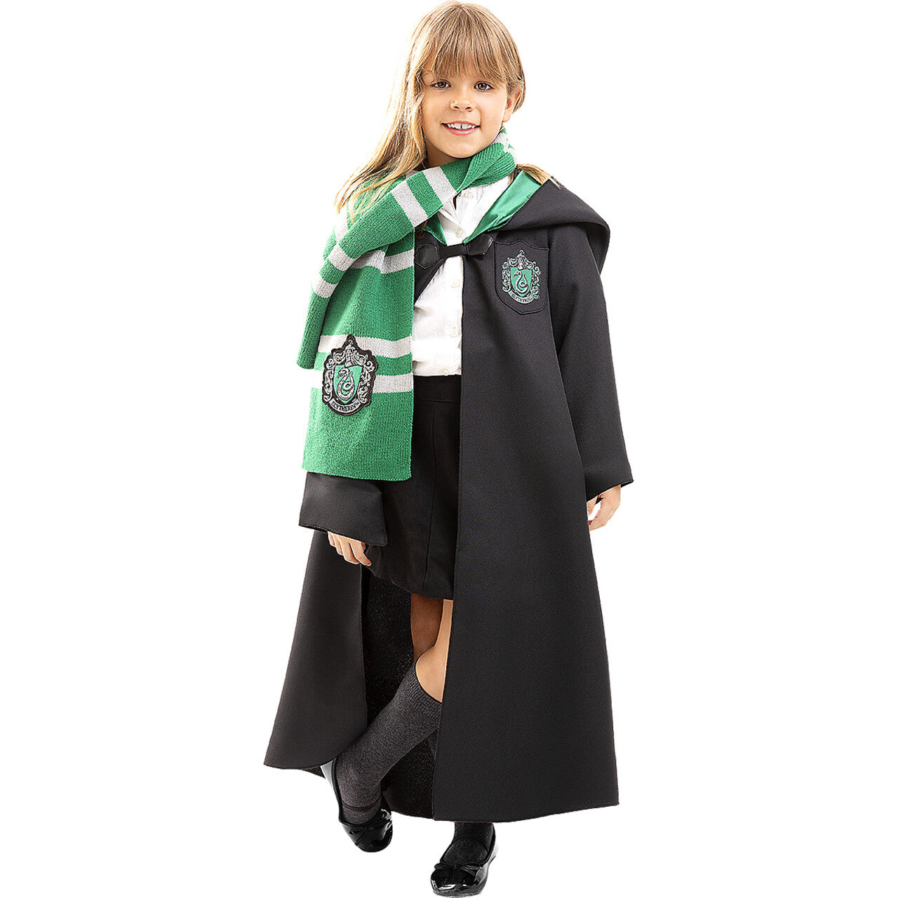 Op deze afbeelding zie je een Accessoires, van het merk Funidelia. Groene Slytherin Sjaal Harry Potter