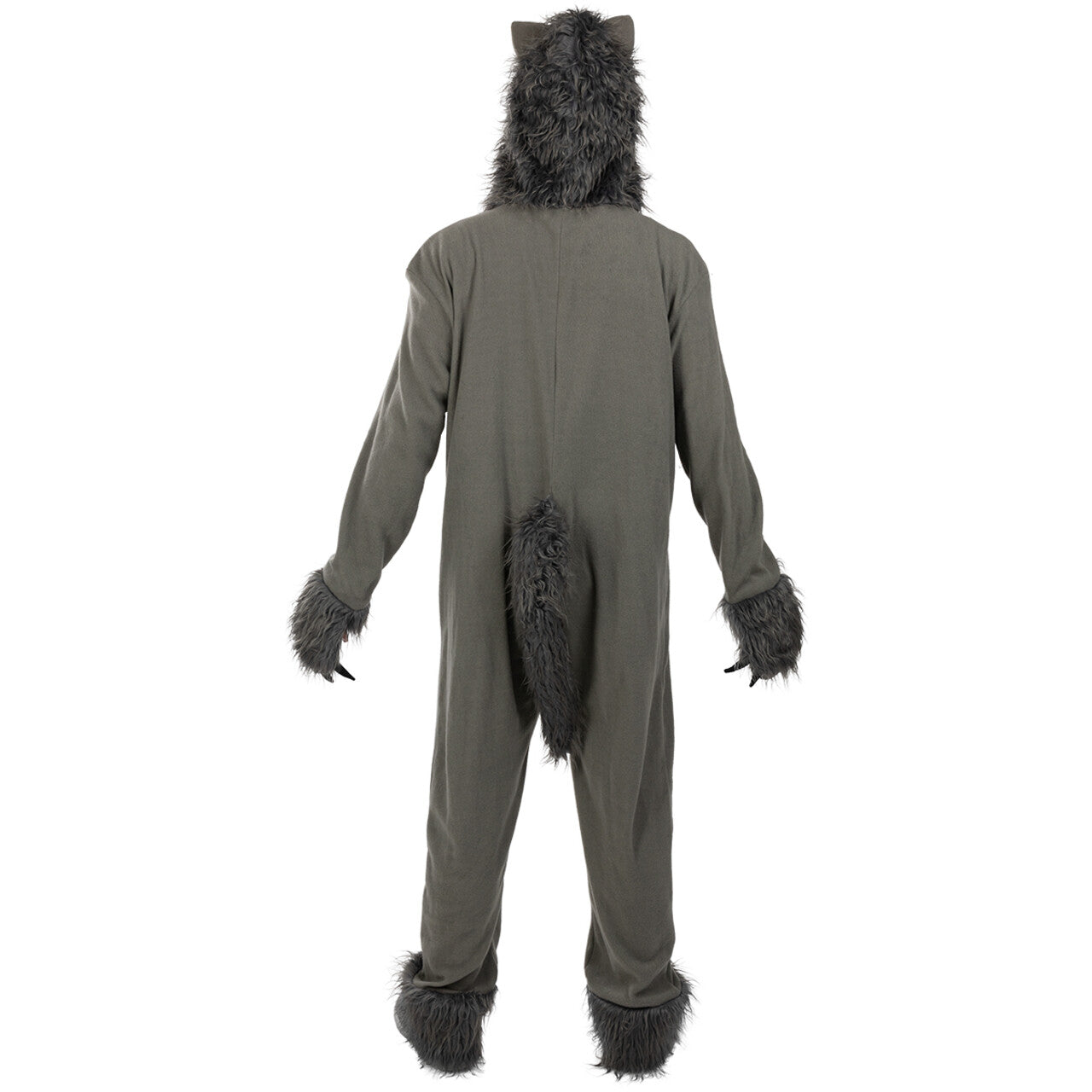 Op deze afbeelding zie je een Kostuums, van het merk Funidelia. Grijze Gemene Wolf Kostuum