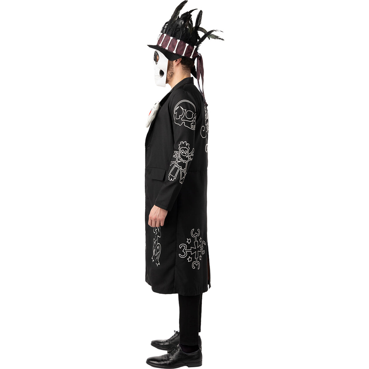 Op deze afbeelding zie je een Kostuums, van het merk Funidelia. Voodoo Master Sjamaan Man Kostuum
