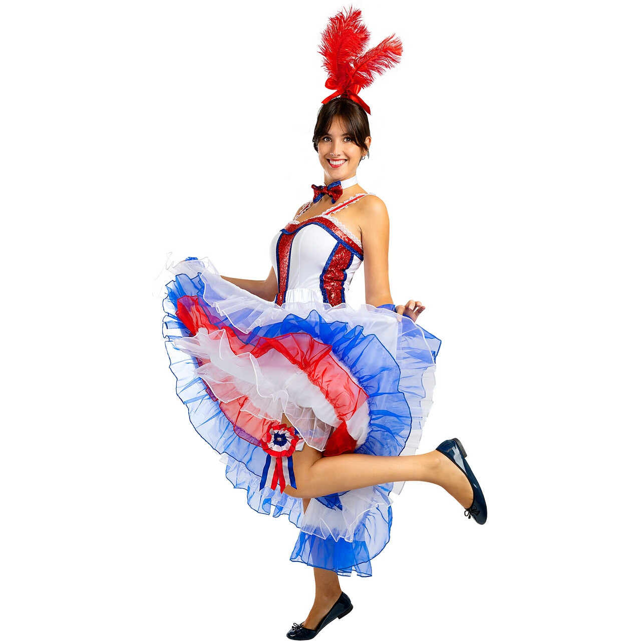 Op deze afbeelding zie je een Kostuums, van het merk Funidelia. Moulin Rouge Danseres Vrouw Kostuum