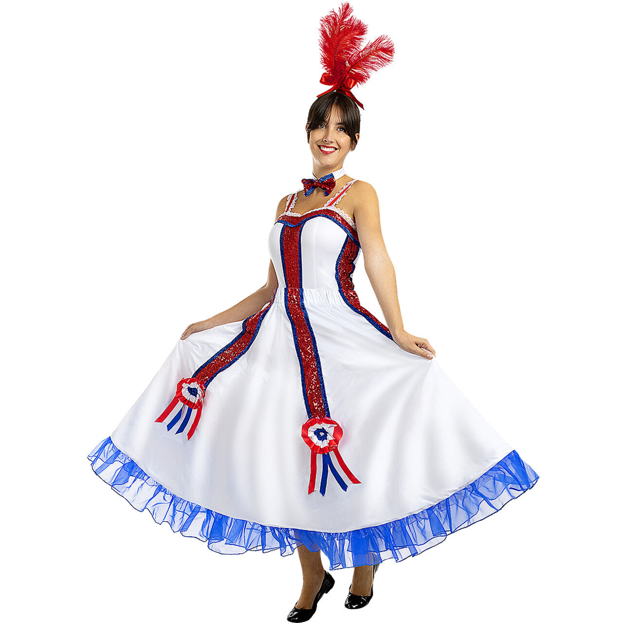 Op deze afbeelding zie je een Kostuums, van het merk Funidelia. Moulin Rouge Danseres Vrouw Kostuum