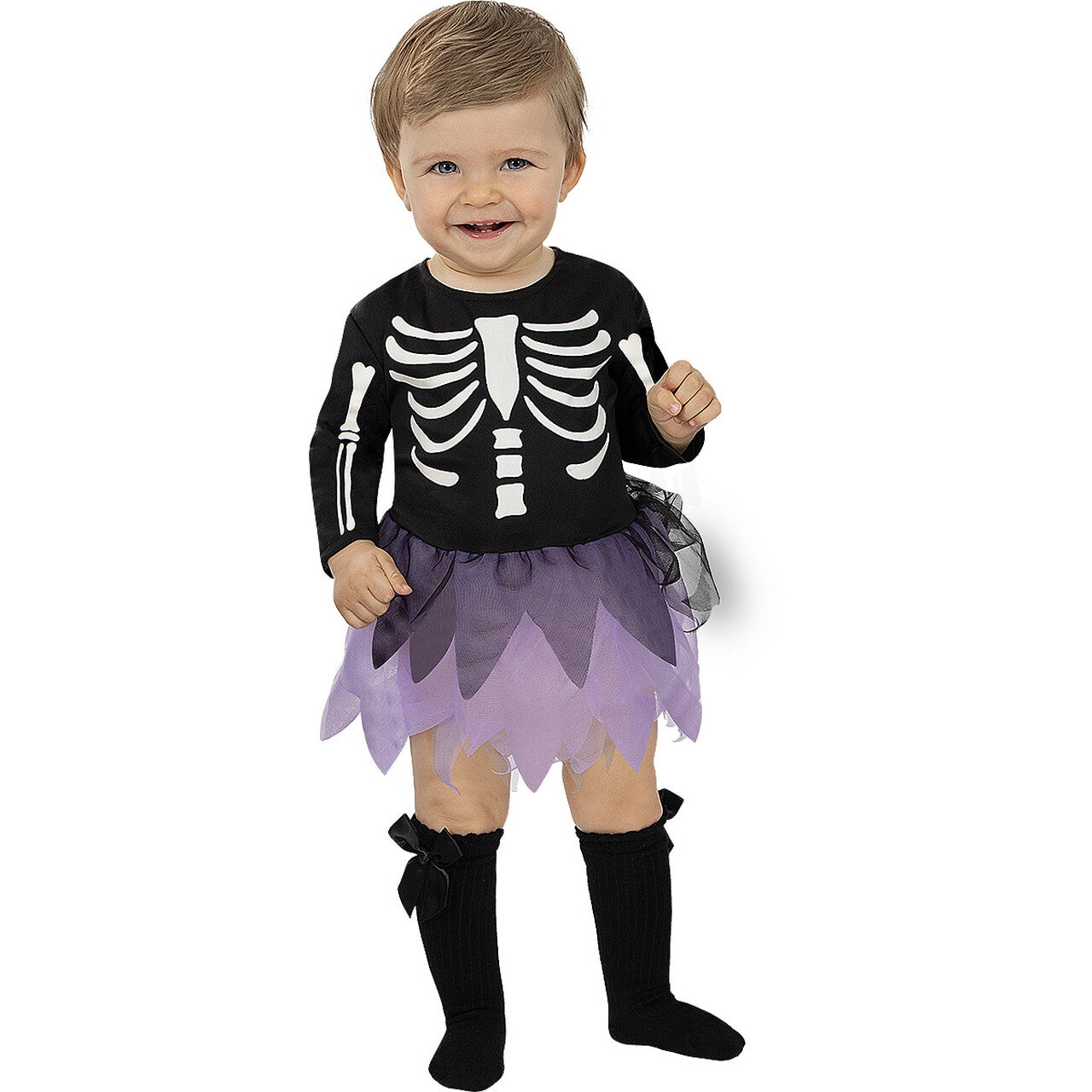 Op deze afbeelding zie je een Kostuums, van het merk Funidelia. Heel Schattig Baby Skeletje Meisje Kostuum