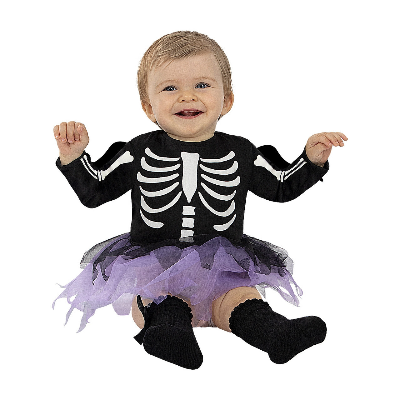 Op deze afbeelding zie je een Kostuums, van het merk Funidelia. Heel Schattig Baby Skeletje Meisje Kostuum