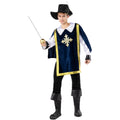Musketeer Moedighart Man Kostuum