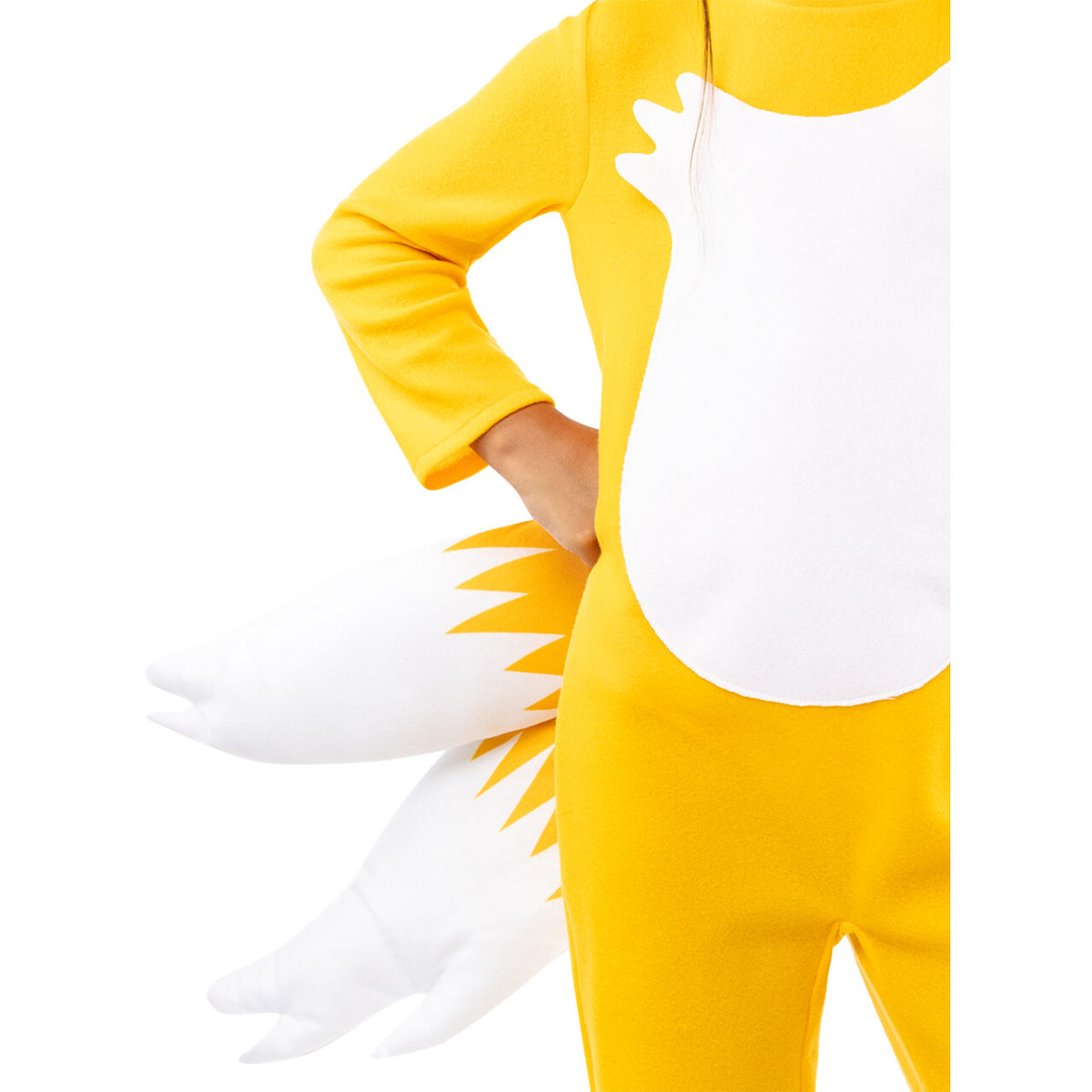 Op deze afbeelding zie je een Kostuums, van het merk Funidelia. Yellow Tails Sonic Kind Kostuum