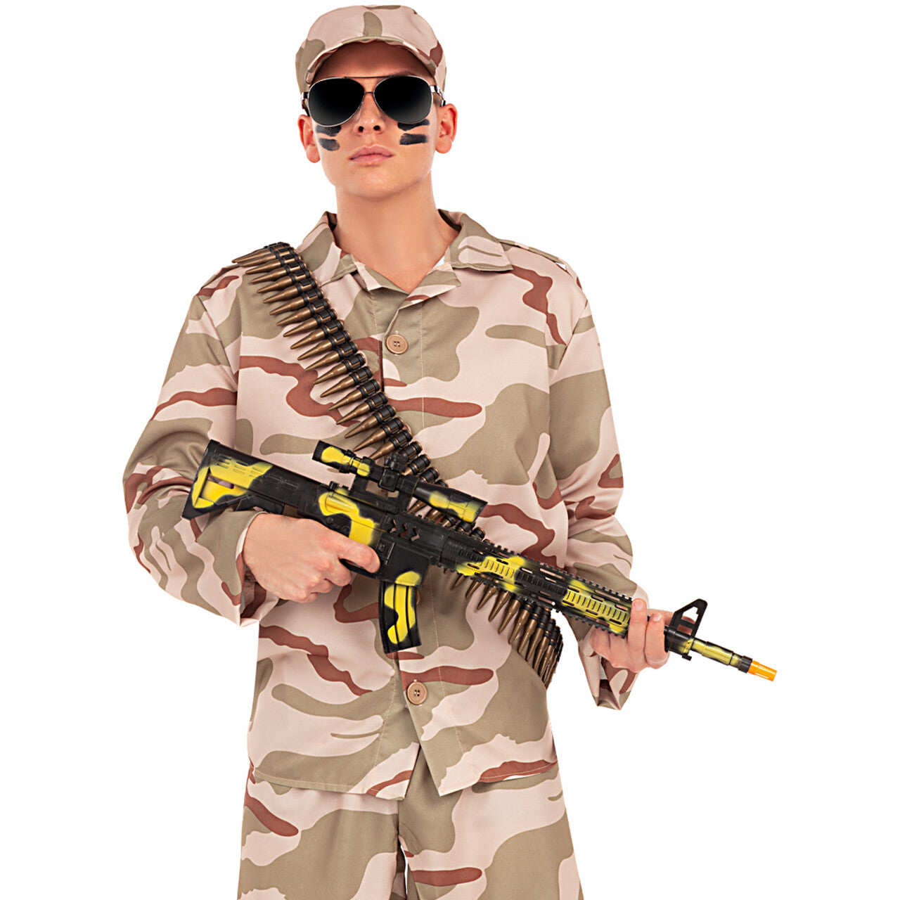 Op deze afbeelding zie je een Accessoires, van het merk Funidelia. Machinegeweer Camo 60 Centimeter