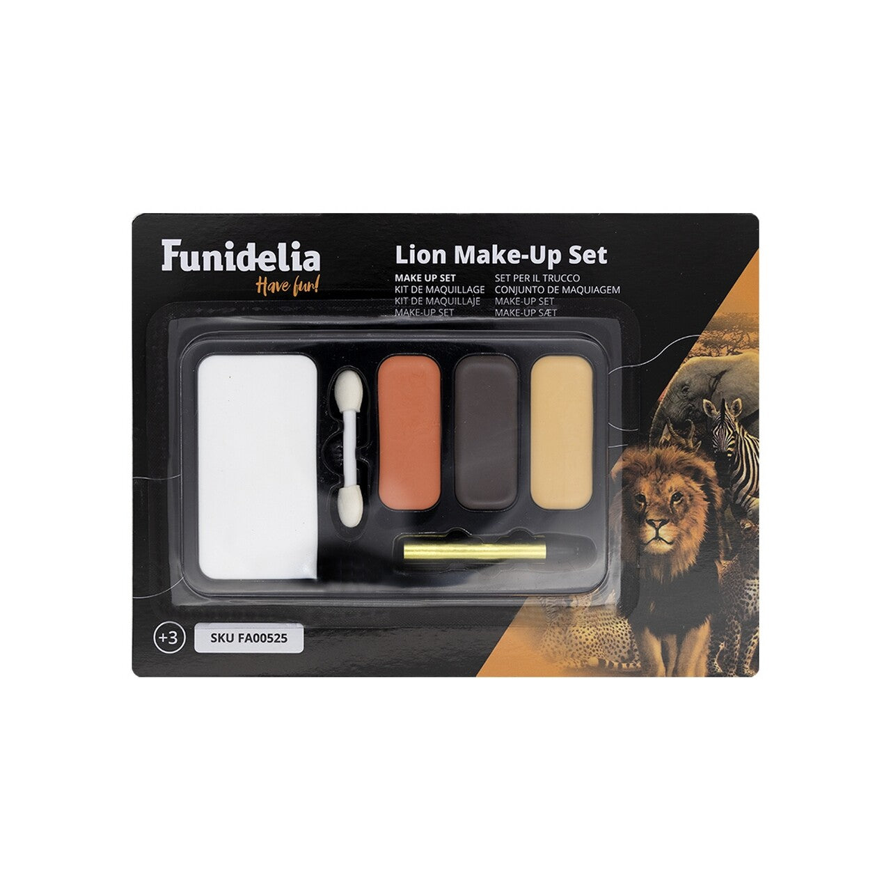 Op deze afbeelding zie je een Accessoires, van het merk Funidelia. Lion Makeup Set