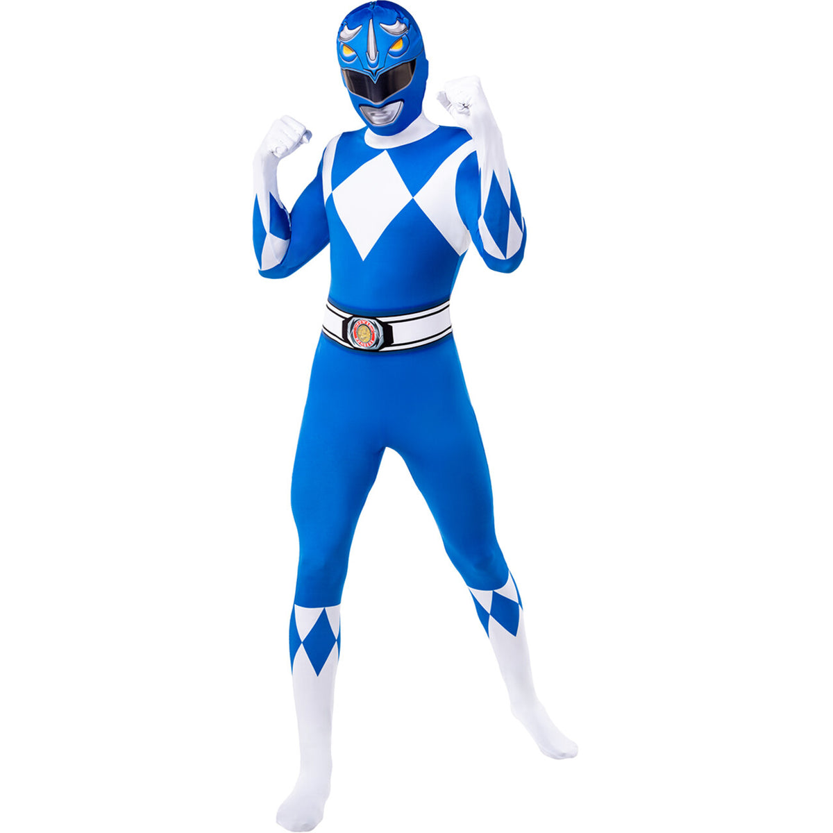 Op deze afbeelding zie je een Kostuums, van het merk Funidelia. Blue Power Ranger™ - Second Skin Unisex Kostuum