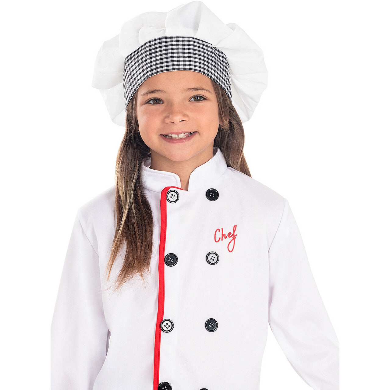 Op deze afbeelding zie je een Kostuums, van het merk Funidelia. Top Chef Saartje Taartje Bakker Kind Kostuum