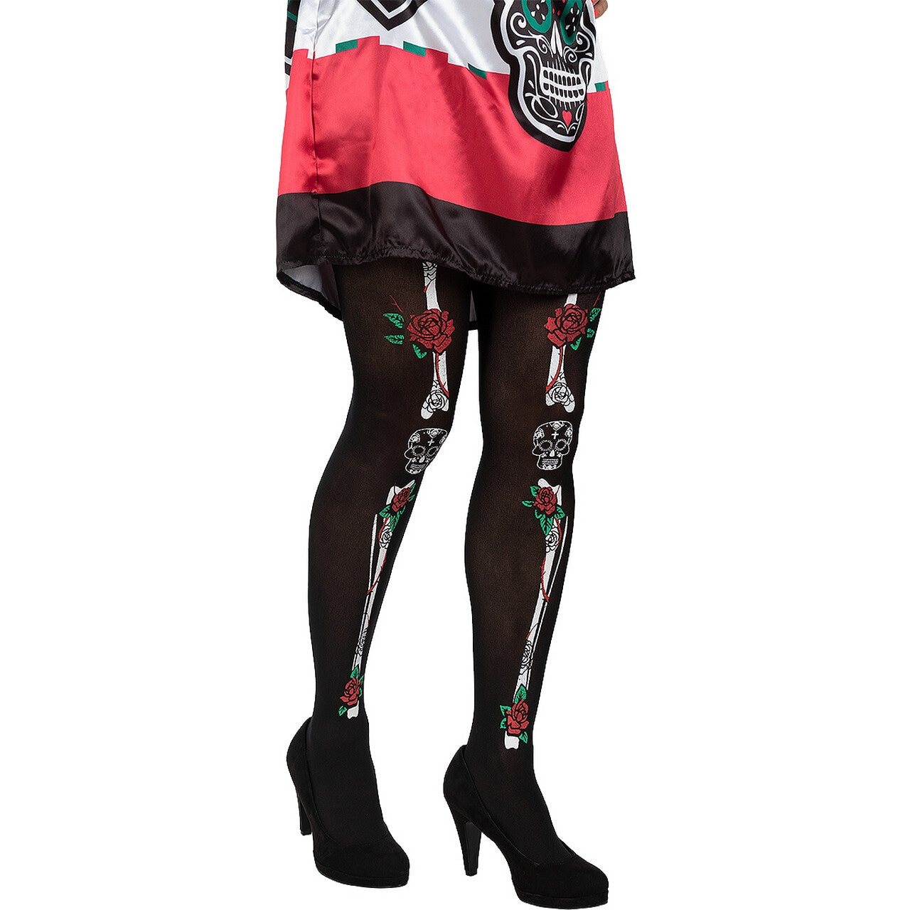 Op deze afbeelding zie je een Accessoires, van het merk Funidelia. La Catrina Day Of The Dead Skelet Panty