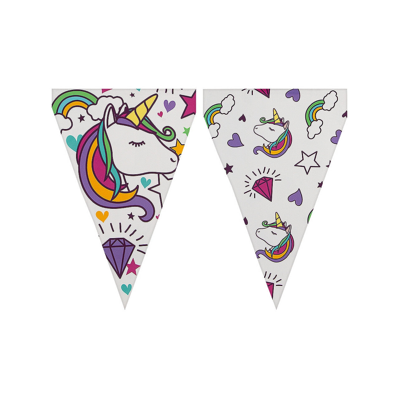 Op deze afbeelding zie je een Decoratie, van het merk Funidelia. Lovely Unicorn Vlaggenlijn 3 Meter