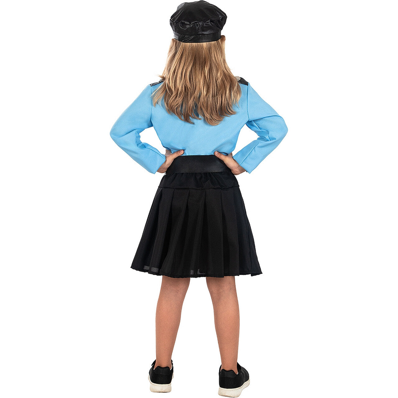 Op deze afbeelding zie je een Kostuums, van het merk Funidelia. Alles Volgens De Wet Politie Meisje Kostuum