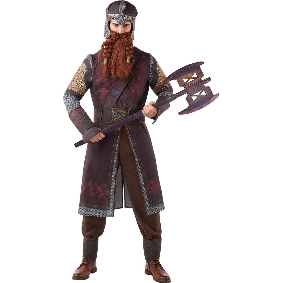 Op deze afbeelding zie je een Kostuums, van het merk Funidelia. Viking Gimli The Lord Of The Rings Man Kostuum