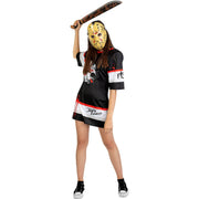 Op deze afbeelding zie je een Kostuums, van het merk Funidelia. Friday The 13th Jason Hockey Vrouw Kostuum