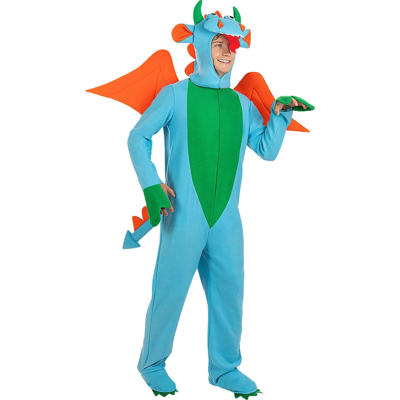 Op deze afbeelding zie je een Kostuums, van het merk Funidelia. Drago De Vriendelijke Draak Kostuum