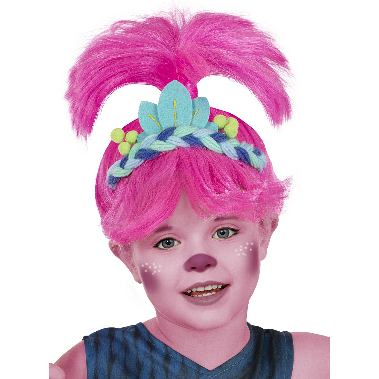 Op deze afbeelding zie je een Accessoires, van het merk Funidelia. Poppy Trolls 3 Pruik