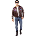 Stoere Bruine Top Gun Aviator Jas Man