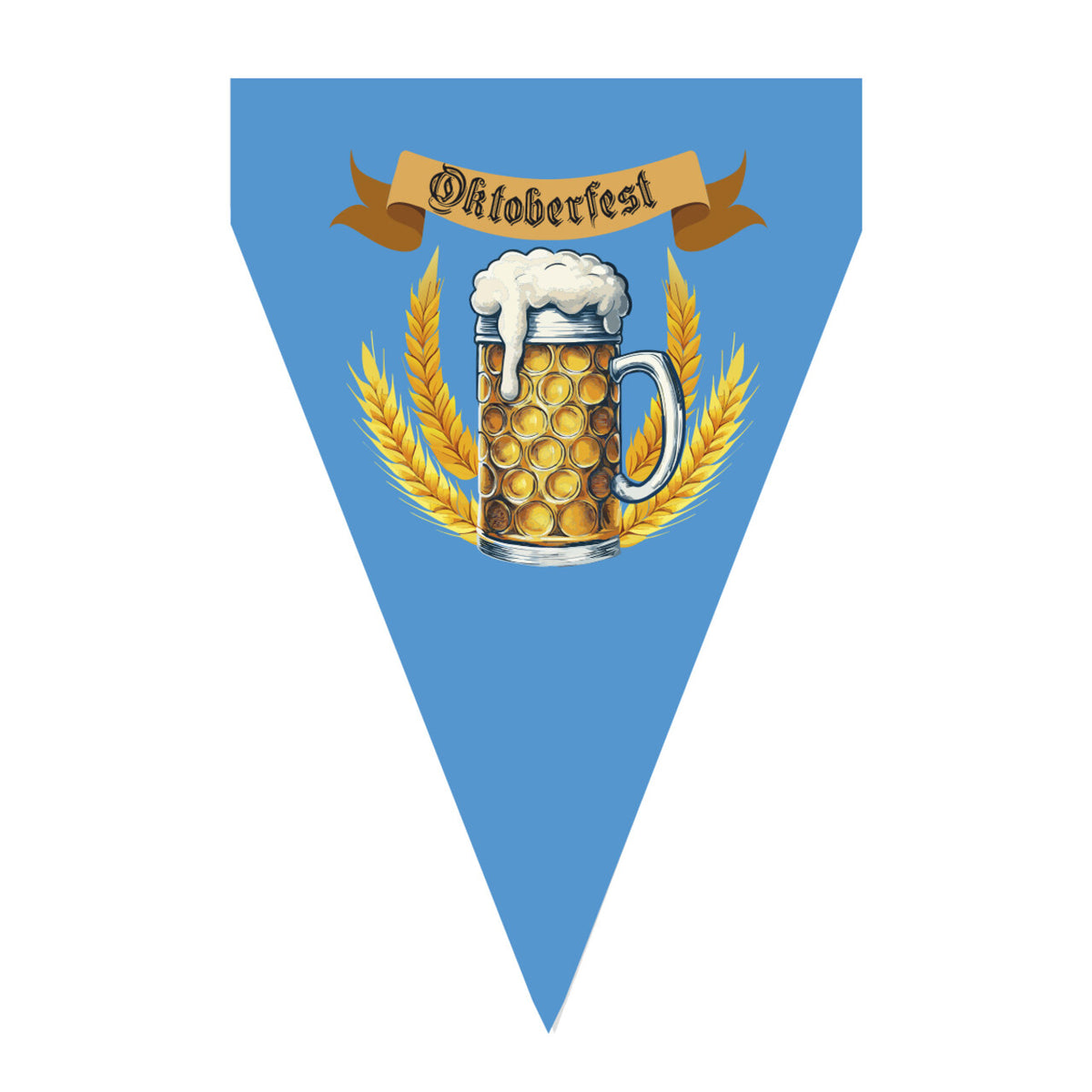 Op deze afbeelding zie je een Decoratie, van het merk Funidelia. Vlaggenlijn Blauw Wit Oktoberfest 3 Meter