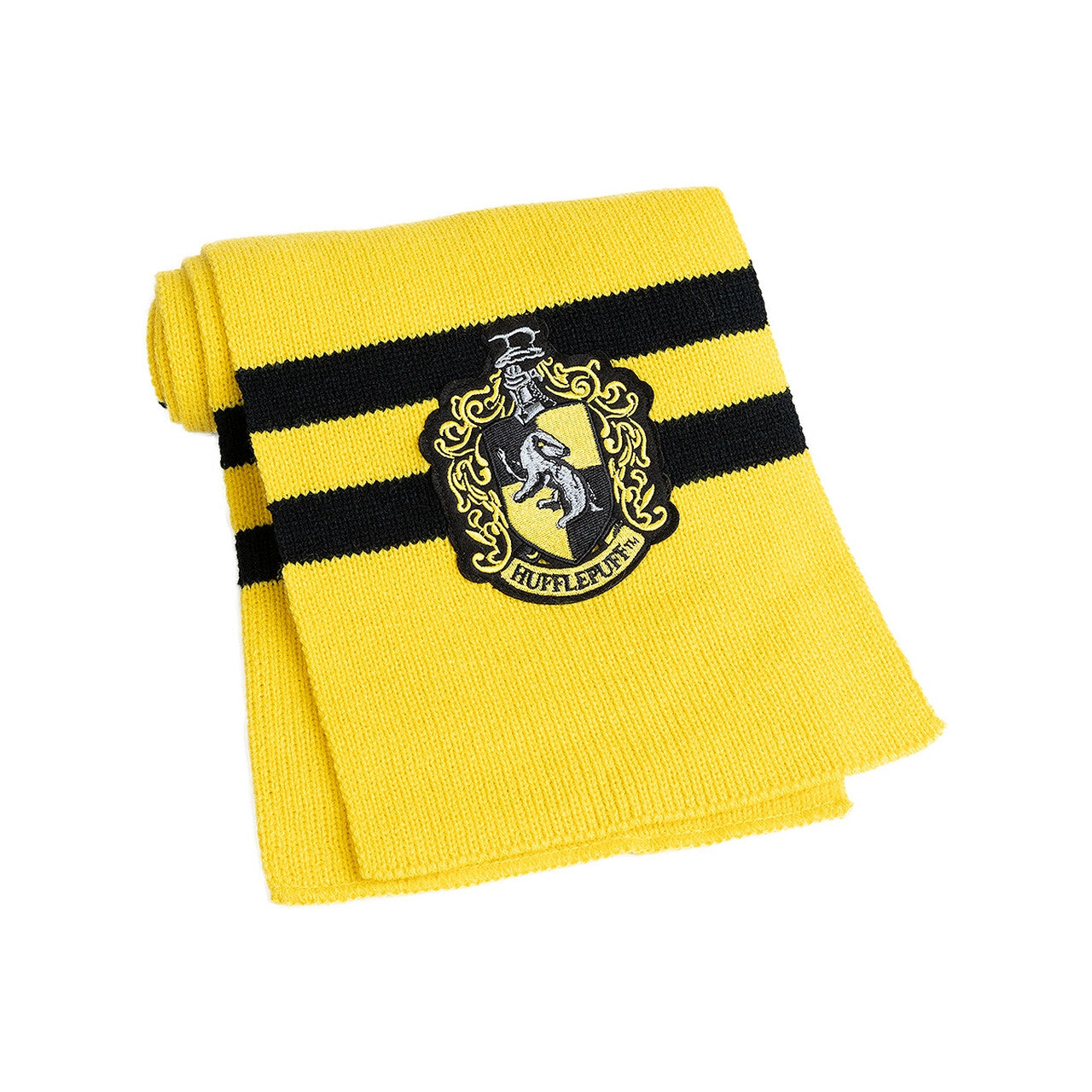 Op deze afbeelding zie je een Accessoires, van het merk Funidelia. Gele Hufflepuff Sjaal Harry Potter