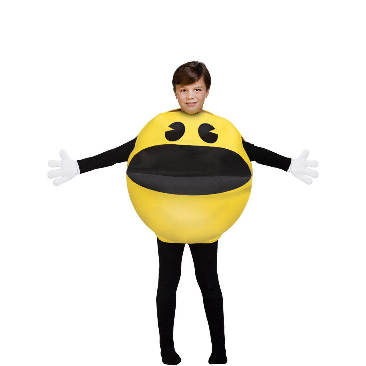 Op deze afbeelding zie je een Kostuums, van het merk Funidelia. Pacman Eet-Iedereen-Op Kind Kostuum